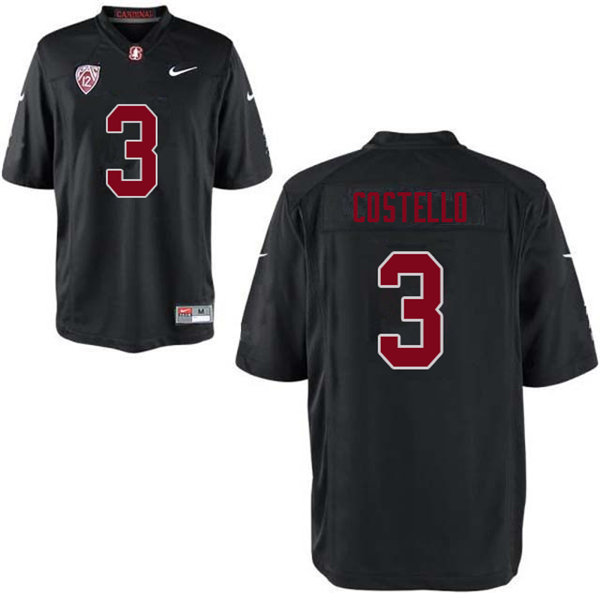 Men #3 K.J. Costello Stanford Cardinal College Football Jerseys Sale-Black - Click Image to Close